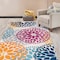World Rug Gallery Modern Floral Circles Design 5'x7' Multi Area Rug 9099MULTI5X7 - alternate 3